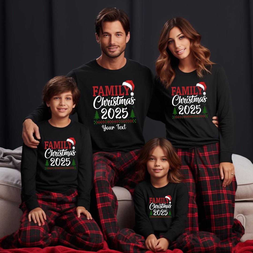 Custom Family Christmas 2025 Long Sleeve Matching Group Tee - Etsy