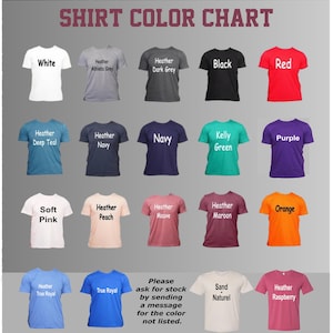 a group of t - shirts with different colors on them