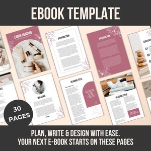 Modello Canva per ebook / Quaderno di lavoro stampabile per autori (download digitale)