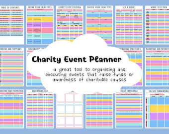 Charity Event Planner Template: Editable Canva Download