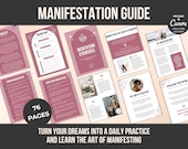 Manifestation Guide Canva Template | Law of Attraction Workbook (Digital Download)