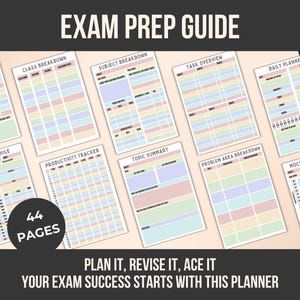 Prüfungsvorbereitung Canva Vorlage | Studienplaner (Digitaler Download)