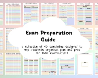 Exam Preparation Guide: Study Planner Template (Digital Download)