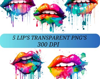 Lips PNG, Rainbow Lips PNG, kiss lips, Licking Lips Sublimation, Love Svg, Red Lips Png, Cricut SVG, dripping lip, sublimate design download
