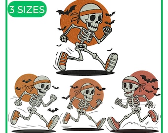 Skeleton embroidery design, Dancing Skeletons Embroidery, Halloween Skeleton Embroidery, Skeleton Fill Design, Machine embroidery design