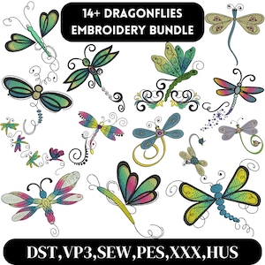 Dragonfly Embroidery Design, Embroidery dragonfly, Applique dragonfly, DragonFly Design, Insect Embroidery, Machine embroidery design