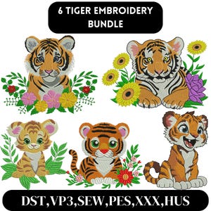 Tiger Embroidery design, Majestic Bengal Tiger Embroidery, Wildlife Animals Embroidery, Tiger, Tiger face Embroidery, Machine Embroidery