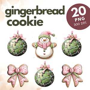 Lebkuchen Clipart, Lebkuchen Cookie Png, Lebkuchenhaus, Weihnachten Digital Papier, Junk Journal, transparenten Hintergrund
