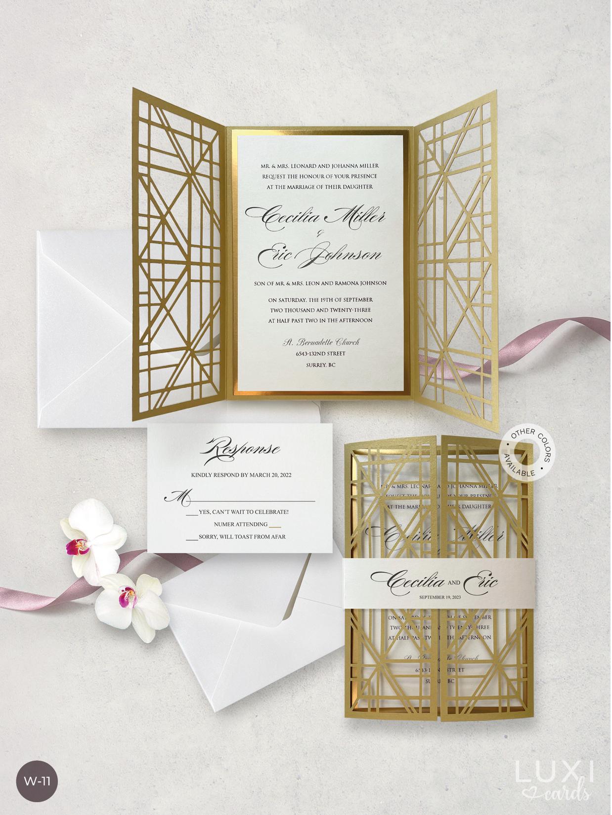 Valencia Gate Fold Wedding Invitations
