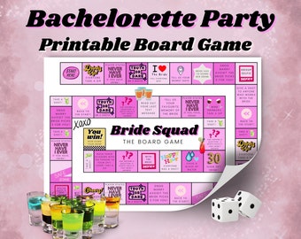 Bachelorette Party Board Game, Bride Squad, Team Bride, Hen Party Games, 2024 Bridal Party, Bachelorette Party Games, Girls Night Out