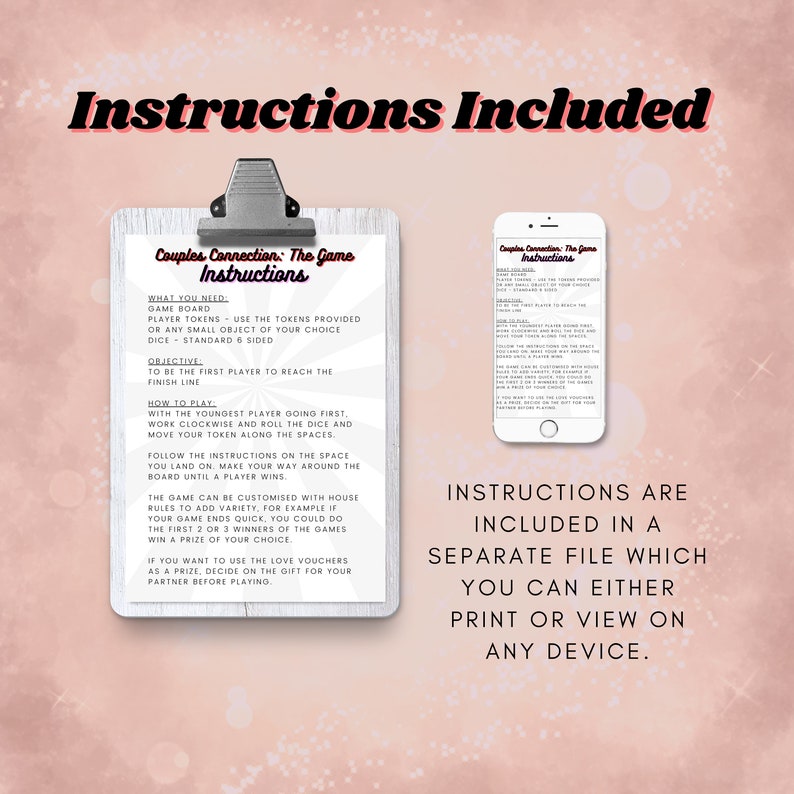 Couples Printable Board Game, Date Night, Printable Couples Games