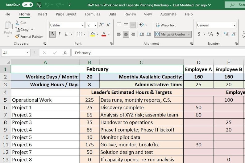 Team Workload Roadmap Capacity Planning Worksheet Capacity Planning ...