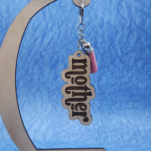 Handmade Mom Keyring with Numerous Personalization Options