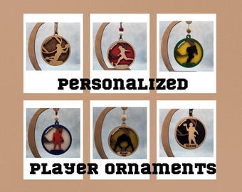 Custom Football Player Ornaments - Personalized Car Charms for Sports Fans