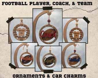 Unique Football Theme Ornaments for Players and Coaches