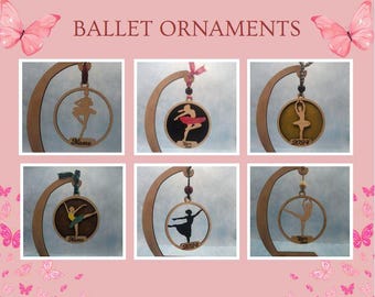 Custom Ballet Dancer Ornaments for Male and Female Dancers - Personalized Car Charms