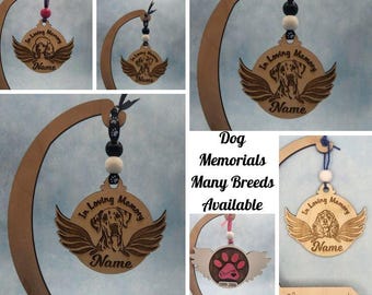Handcrafted Pet Memorial Ornament with Custom Name and Breed - Cherish the Memories