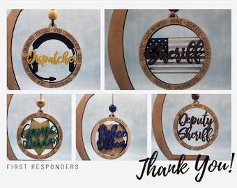 Personalized Law Enforcement Car Charms - Corrections to Parole - State Troopers - Custom Gift