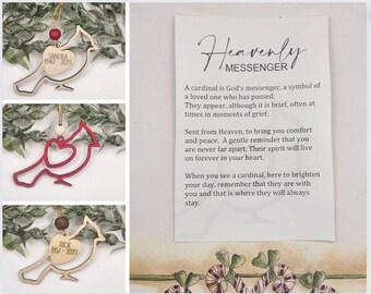 Cardinal Heavenly Messenger Ornament Set with Inspiring Story Card