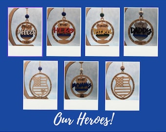 Personalized Law Enforcement Ornaments - Custom Police, Border Patrol Car Charms