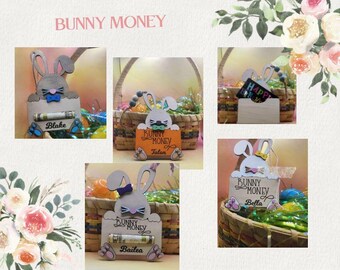 Personalized Easter Basket Bunny Gift Card or Money Holder - Holiday Gifting Solution