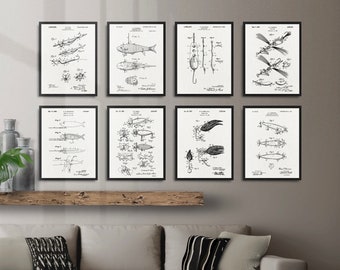 Black Crappie Fishing Lure US Patent Art Print – 8.5x11 Vintage Style On Ivory Parchment, Patent Art 856