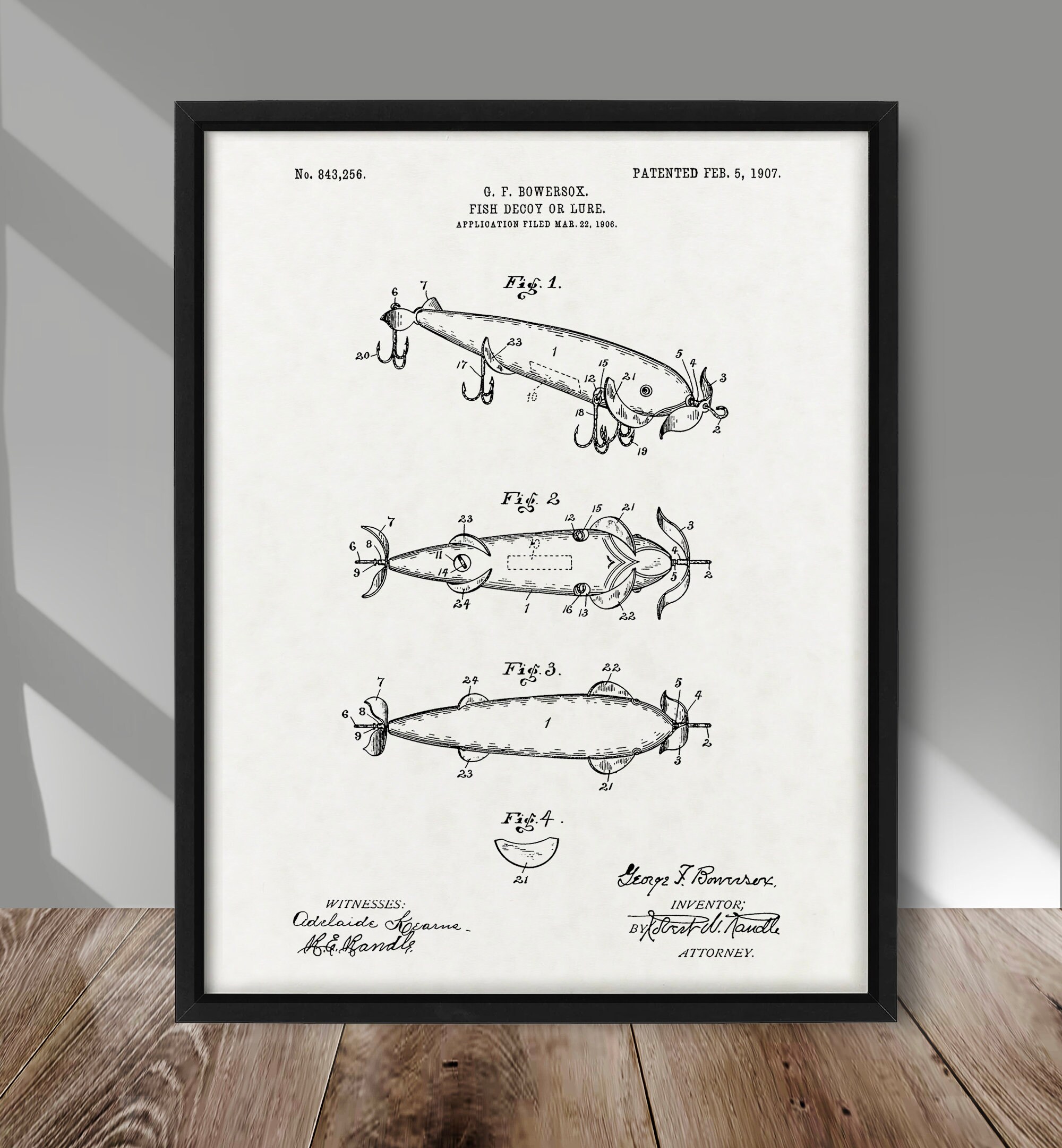 Fishing Decoy Patent Print, Fish Lure Patent Poster, Fishing Lure Patent  Poster, Vintage Fishing Decoy Patent, Fishing Print, Fishing Decor - Etsy