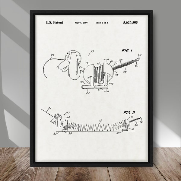 Teckel Spring Dog patent print, Vintage Magic Spring Toy patent poster, Spring Sausage Dog patent, Vintage Toy Dog patent, Kid room decor