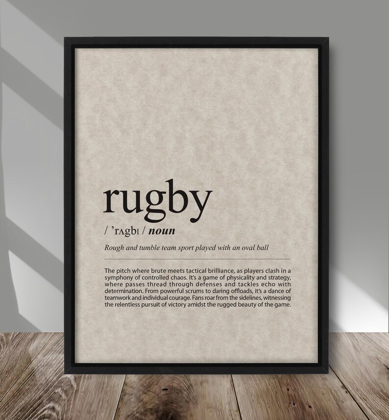 Define Rugby Rugby Definition Poster, Rugby Definition Print, Rugby Definition Wall ...