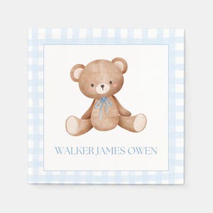 Aquarell Kid Visitenkarten | Beilagenkarten | Geburtstag Geschenkanhänger | Geschenkbeilage Karten | Junge Geschenkanhänger | Teddybär | Kleiner Junge