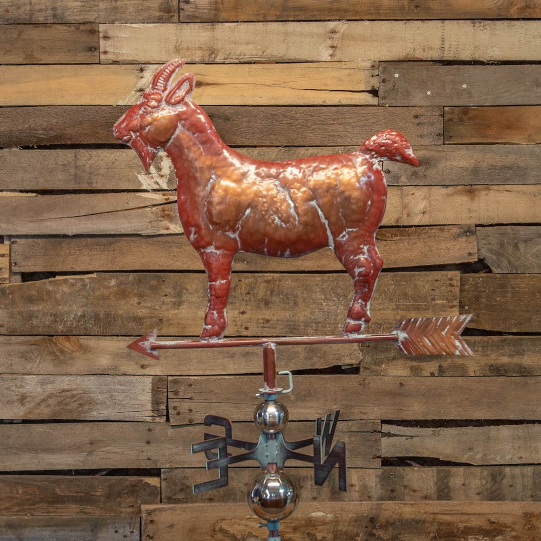 2D Goat Weathervane, Antique Weathervane, Vintage Style Design, Copper