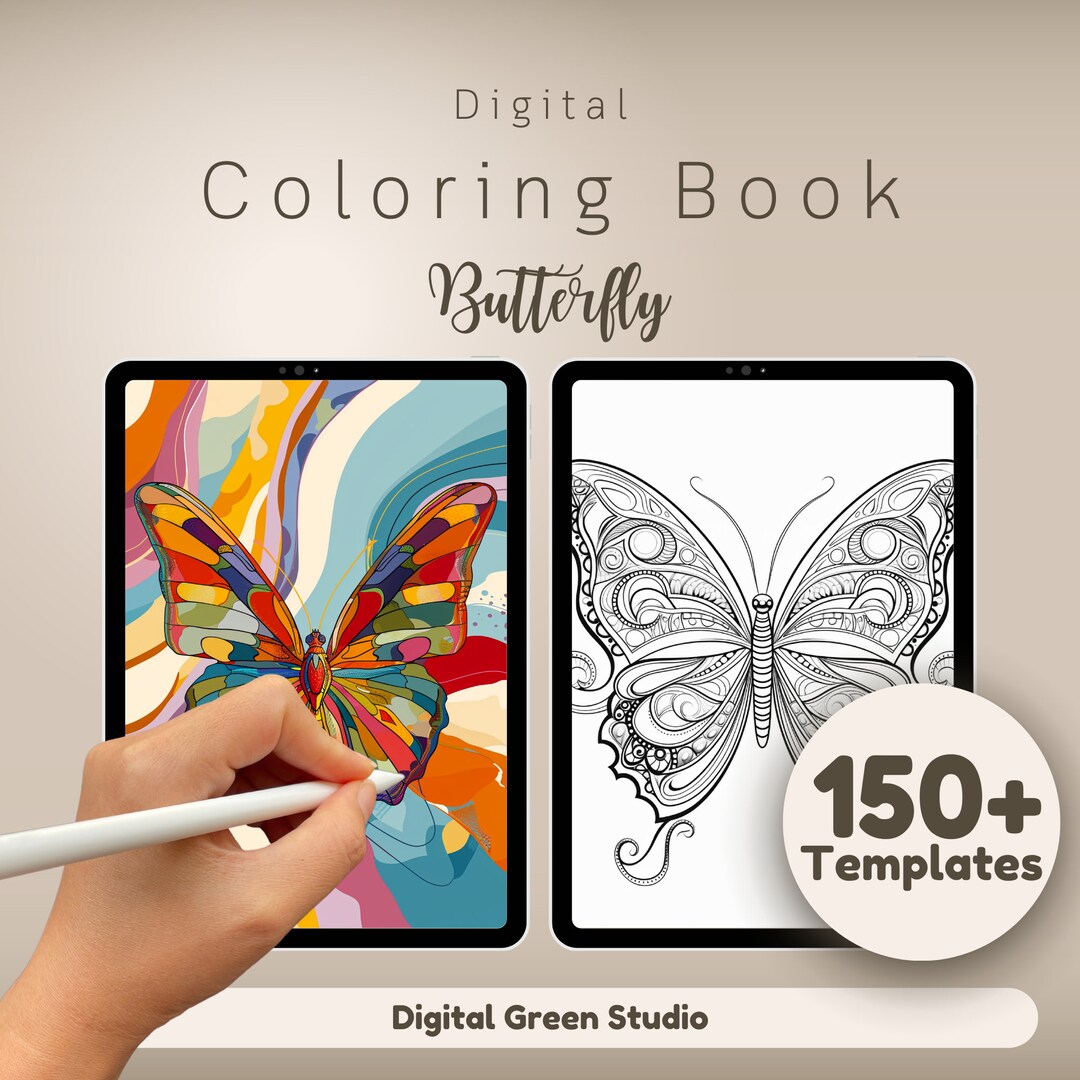 150+ Butterfly Coloring Pages, Coloring Book for Adult & Kids, Nature