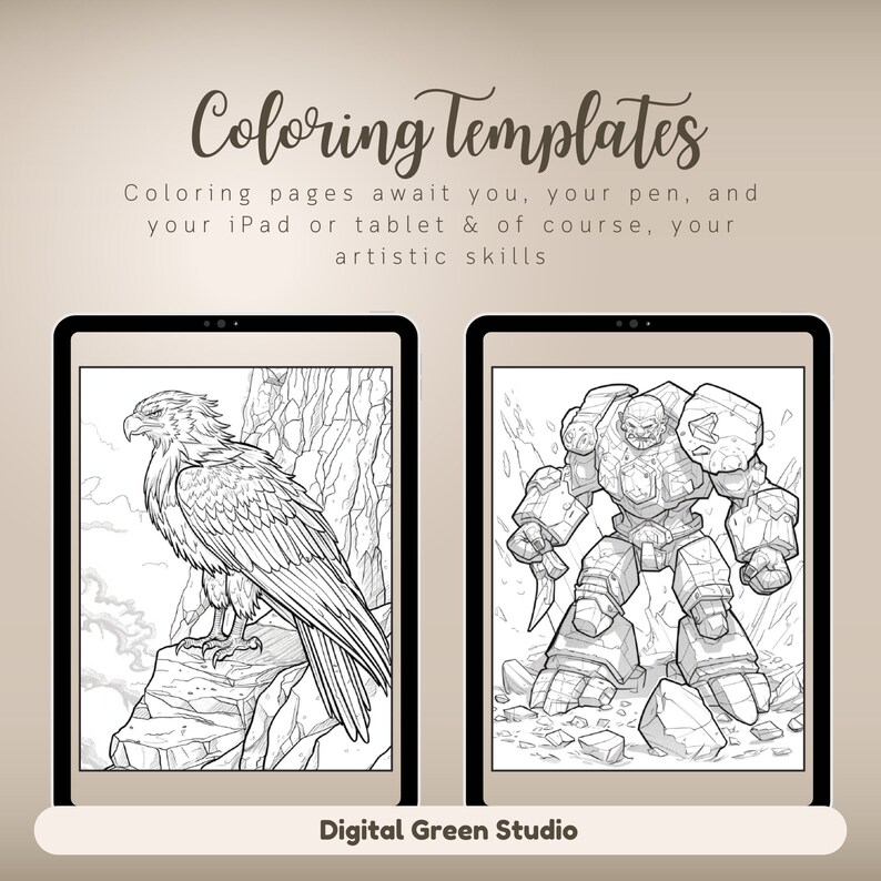 85 Fantasy Creatures Coloring Pages, Adult&kids Coloring Book, Mythical