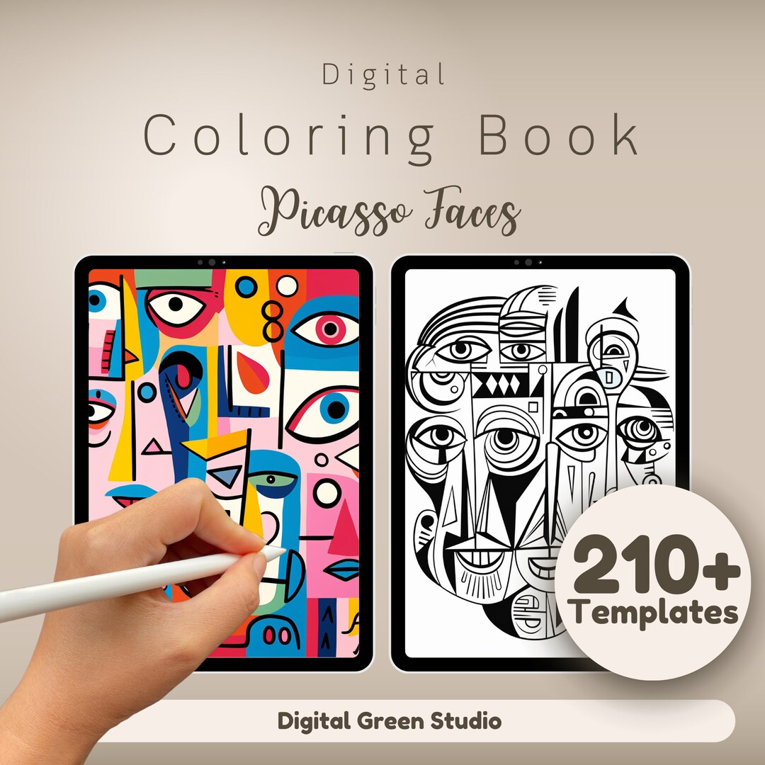 210+ Picasso Faces Coloring Pages, Adult Coloring Book, Abstract ...