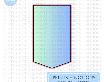 Pennant Banner v.4 Shape Cookie Cutter | Polymer Clay Cutters | Ceramic Clay Cutters | Fondant Cutters | Gum Paste Cutter | 3D Printed