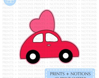 Valentine Car Cookie Cutter | Polymer Clay Cutters | Ceramic Clay Cutters | Fondant Cutters | Gum Paste Cutter | 3D Printed