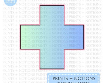 Plus Sign Cross Shape Cookie Cutter | Polymer Clay Cutters | Ceramic Clay Cutters | Fondant Cutters | Gum Paste Cutter | 3D Printed