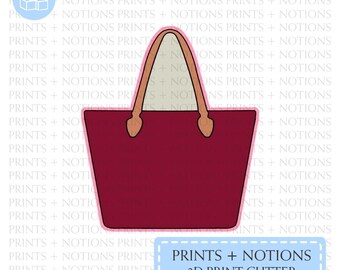 Tote Purse Handbag Cookie Cutter | Polymer Clay Cutters | Ceramic Clay Cutters | Fondant Cutters | Gum Paste Cutter | 3D Printed