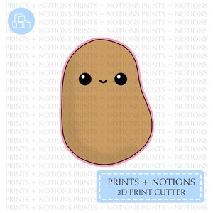 Potato Cookie Cutter | Polymer Clay Cutters | Ceramic Clay Cutters | Fondant Cutters | Gum Paste Cutter | 3D Printed
