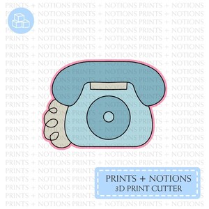 Telephone Cookie Cutter | Polymer Clay Cutters | Ceramic Clay Cutters | Fondant Cutters | Gum Paste Cutter | 3D Printed