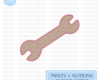Wrench Cookie Cutter | Polymer Clay Cutters | Ceramic Clay Cutters | Fondant Cutters | Gum Paste Cutter | 3D Printed