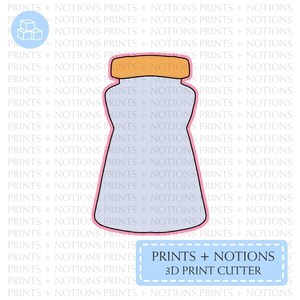 Salsa Bottle Cookie Cutter | Polymer Clay Cutters | Ceramic Clay Cutters | Fondant Cutters | Gum Paste Cutter | 3D Printed