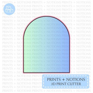 Wide Arch Shape Cookie Cutter | Polymer Clay Cutters | Ceramic Clay Cutters | Fondant Cutters | Gum Paste Cutter | 3D Printed
