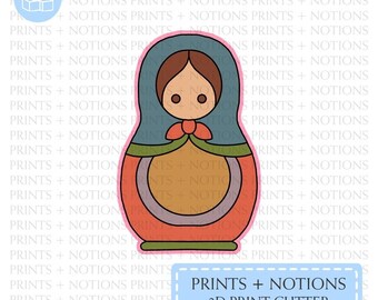 Matryoshka Nesting Doll Cookie Cutter | Polymer Clay Cutters | Ceramic Clay Cutters | Fondant Cutters | Gum Paste Cutter | 3D Printed