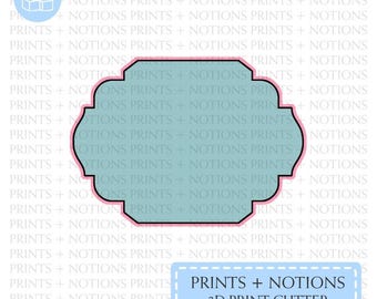 Plaque v.4 Banner Label Shape Cookie Cutter | Polymer Clay Cutters | Ceramic Clay Cutters | Fondant Cutters | Gum Paste Cutter | 3D Printed