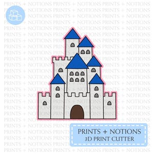 Castle Cookie Cutter | Polymer Clay Cutters | Ceramic Clay Cutters | Fondant Cutters | Gum Paste Cutter | 3D Printed