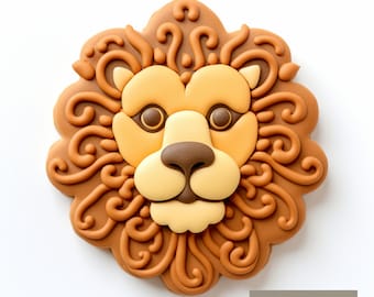 Lion Head Cookie Cutter | Polymer Clay Cutters | Ceramic Clay Cutters | Fondant Cutters | Gum Paste Cutter | 3D Printed