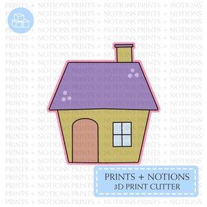 House Home v4 Cookie Cutter | Polymer Clay Cutters | Ceramic Clay Cutters | Fondant Cutters | Gum Paste Cutter | 3D Printed