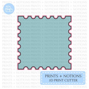 Square Stamp Shape Cookie Cutter | Polymer Clay Cutters | Ceramic Clay Cutters | Fondant Cutters | Gum Paste Cutter | 3D Printed