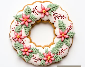Christmas Wreath Cookie Cutter | Polymer Clay Cutters | Ceramic Clay Cutters | Fondant Cutters | Gum Paste Cutter | 3D Printed
